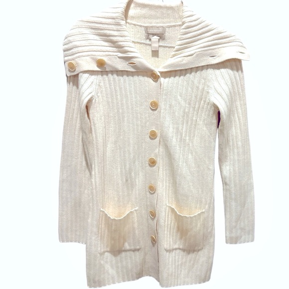 Banana Republic Wool blend Italian ribbed cardigan - Picture 3 of 6